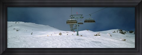 Framed Lech ski area, Austria Print