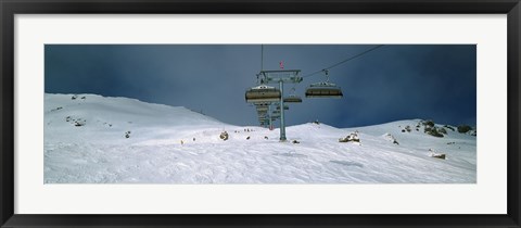 Framed Lech ski area, Austria Print