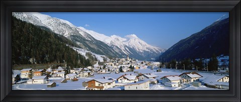 Framed High angle view of a town, Pettneu, Austria Print