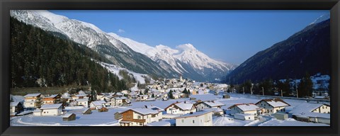 Framed High angle view of a town, Pettneu, Austria Print