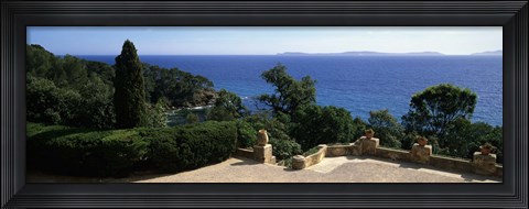 Framed Observation Point At The Sea Shore, Provence, France Print