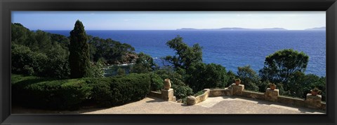Framed Observation Point At The Sea Shore, Provence, France Print