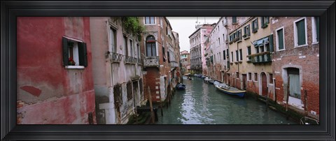 Framed Buildings on both sides of a canal, Grand Canal, Venice, Italy Print