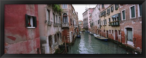 Framed Buildings on both sides of a canal, Grand Canal, Venice, Italy Print