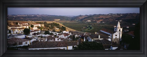 Framed High angle view of a city, Portugal Print