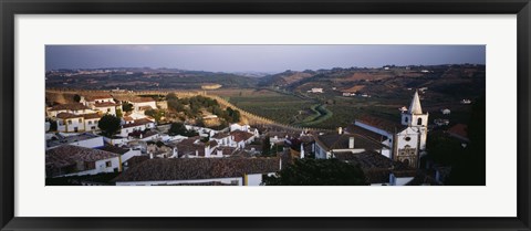 Framed High angle view of a city, Portugal Print