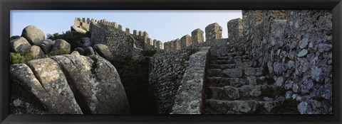 Framed Low angle view of staircase of a castle, Castelo Dos Mouros, Sintra, Portugal Print