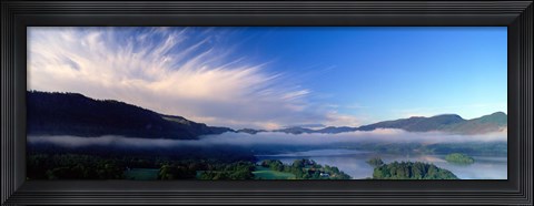 Framed Lake Surrounded By Mountains, Derwent Water, Lake District, Cumbria, England, United Kingdom Print