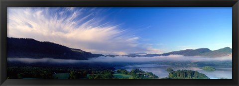 Framed Lake Surrounded By Mountains, Derwent Water, Lake District, Cumbria, England, United Kingdom Print