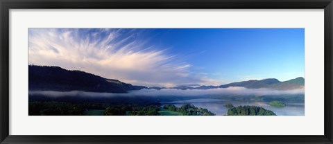 Framed Lake Surrounded By Mountains, Derwent Water, Lake District, Cumbria, England, United Kingdom Print