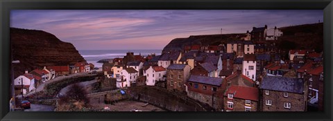 Framed Staithes, North Yorkshire, England, United Kingdom Print