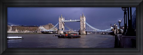 Framed Bridge Over A River, Tower Bridge, London, England, United Kingdom Print
