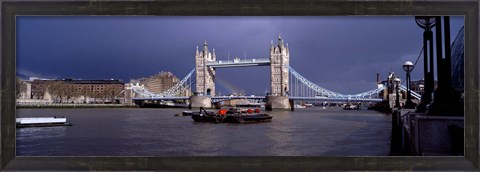 Framed Bridge Over A River, Tower Bridge, London, England, United Kingdom Print