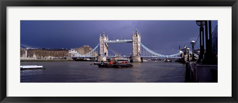 Framed Bridge Over A River, Tower Bridge, London, England, United Kingdom Print