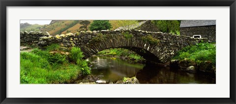 Framed Stone Bridge Over A Canal, Watendlath Bridge, Lake District, Cumbria, England, United Kingdom Print