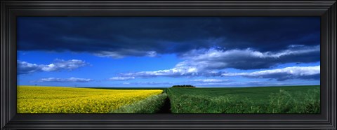 Framed Clouds Over A Cultivated Field, Hunmanby, Yorkshire Wolds, England, United Kingdom Print
