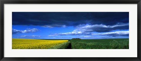 Framed Clouds Over A Cultivated Field, Hunmanby, Yorkshire Wolds, England, United Kingdom Print