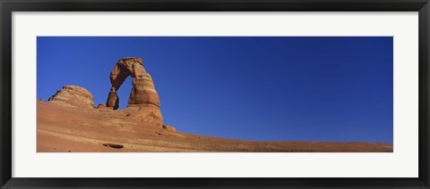 Framed Low angle view of a natural arch, Delicate arch, Arches National Park, Utah, USA Print