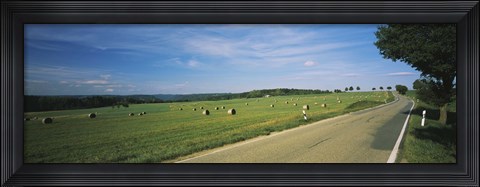 Framed Hay Bales in a Field, Germany Print