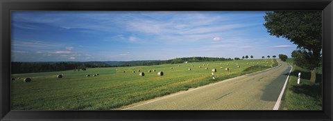 Framed Hay Bales in a Field, Germany Print
