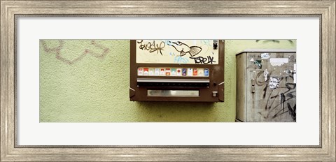 Framed Close-up of a cigarette vending machine, Stuttgart, Baden-Wurttemberg, Germany Print