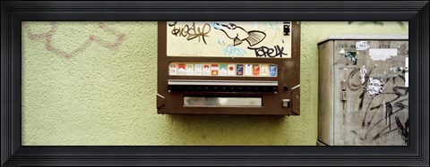 Framed Close-up of a cigarette vending machine, Stuttgart, Baden-Wurttemberg, Germany Print