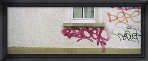 Framed Close-up of graffiti on the wall, Stuttgart, Baden-Wurttemberg, Germany Print