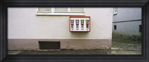 Framed Candy vending machine on the wall, Stuttgart, Baden-Wurttemberg, Germany Print