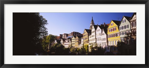 Framed Row Of Houses In A City, Tuebingen, Baden-Wurttemberg, Germany Print