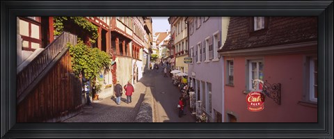 Framed Houses On Both Sides Of An Alley, Lake Constance, Meersburg, Baden-Wurttemberg, Germany Print