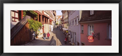 Framed Houses On Both Sides Of An Alley, Lake Constance, Meersburg, Baden-Wurttemberg, Germany Print