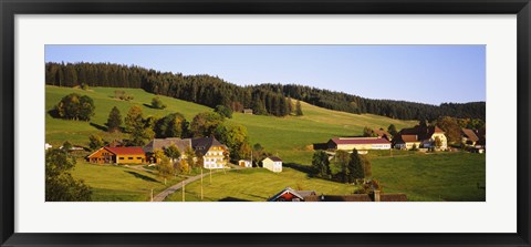 Framed High Angle View Of A Village, Black Forest, Baden-Wurttemberg, Germany Print