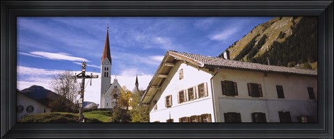 Framed Low Angle View Of A Church, Holzgau, Lechtal, Austria Print