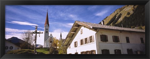 Framed Low Angle View Of A Church, Holzgau, Lechtal, Austria Print