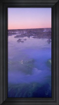 Framed Hot springs in a lake, Blue Lagoon, Iceland Print