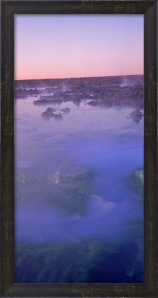 Framed Hot springs in a lake, Blue Lagoon, Iceland Print