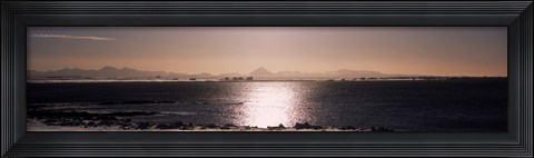 Framed Ocean at dusk, Bessastadir, Iceland Print