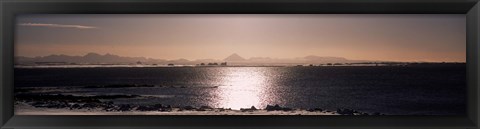 Framed Ocean at dusk, Bessastadir, Iceland Print