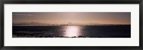 Framed Ocean at dusk, Bessastadir, Iceland Print