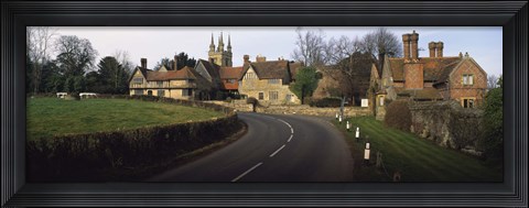 Framed Houses along a road, Penhurst, Kent, England Print