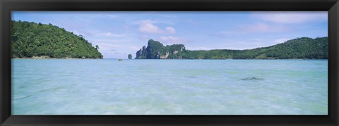 Framed Hills in the ocean, Loh Dalum Bay, Ko Phi Phi Don, Phi Phi Islands, Thailand Print