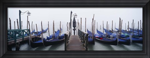 Framed Gondolas on the Water, Grand Canal, Venice, Italy Print