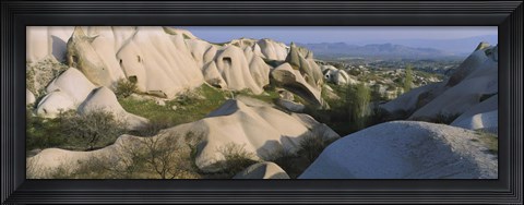 Framed Rock formations on a hill, Turkey Print