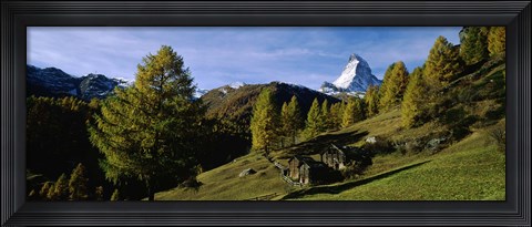 Framed Low angle view of a mountain peak, Matterhorn, Valais, Switzerland Print