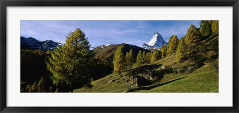 Framed Low angle view of a mountain peak, Matterhorn, Valais, Switzerland Print