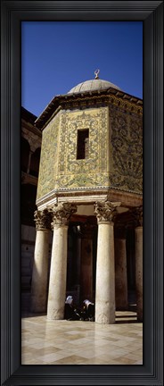 Framed Two people sitting in a mosque, Umayyad Mosque, Damascus, Syria Print
