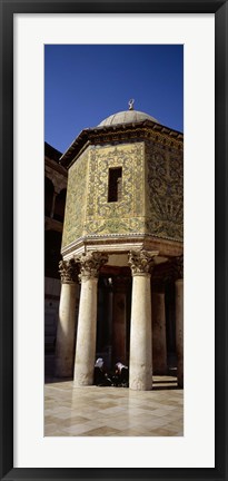 Framed Two people sitting in a mosque, Umayyad Mosque, Damascus, Syria Print