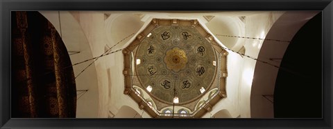 Framed Low angle view of ceiling in a mosque, Umayyad Mosque, Damascus, Syria Print