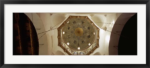 Framed Low angle view of ceiling in a mosque, Umayyad Mosque, Damascus, Syria Print