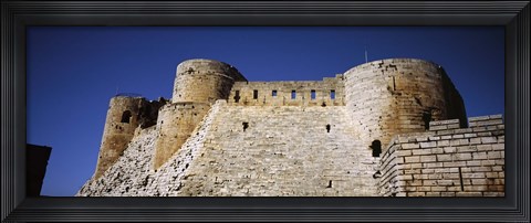 Framed Low angle view of a castle, Crac Des Chevaliers Fortress, Crac Des Chevaliers, Syria Print